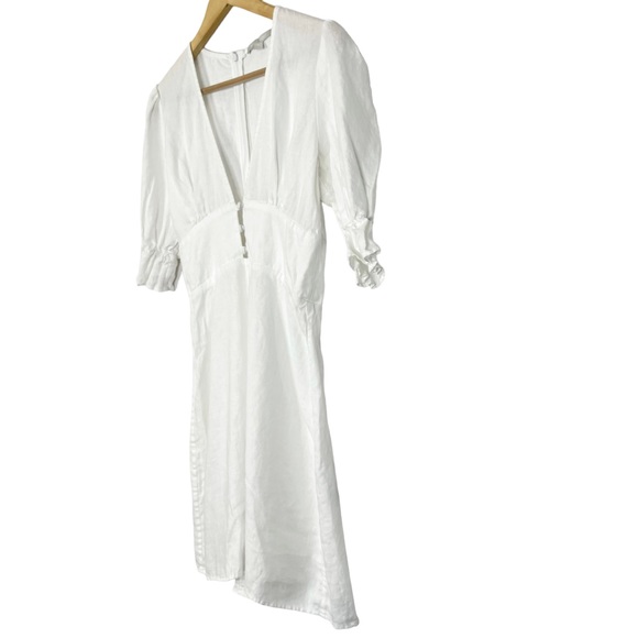 White Story Linen A-Line Balloon Sleeve Mini Dress - Picture 3 of 7